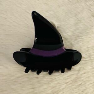Hair Claw Clip, Halloween Witch Hat,Black and Purple